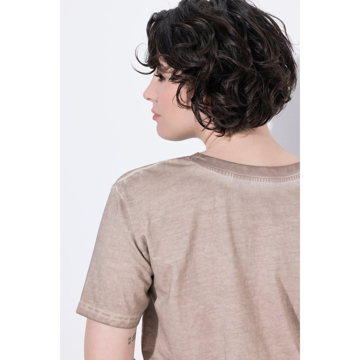 T-shirt oversize avec étoiles de mer beige, ULLA POPKEN