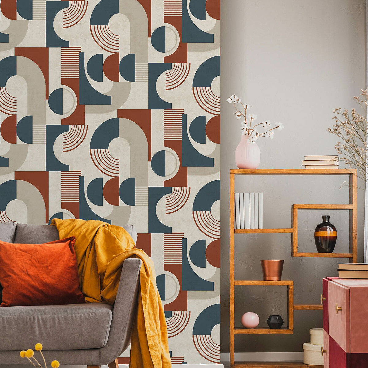 Papel de parede Sejours & Chambre 512224, INTERELIFE azul, INTERELIFE