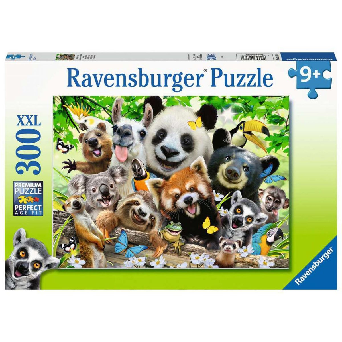 Puzzle 300 pièces XXL - Le selfie des animaux sauvages couleur unique, RAVENSBURGER