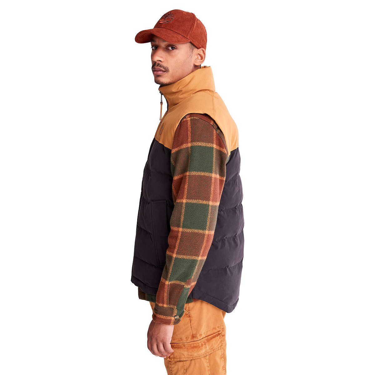 Two-Tone Padded Gilet in Cotton Mix black, TIMBERLAND