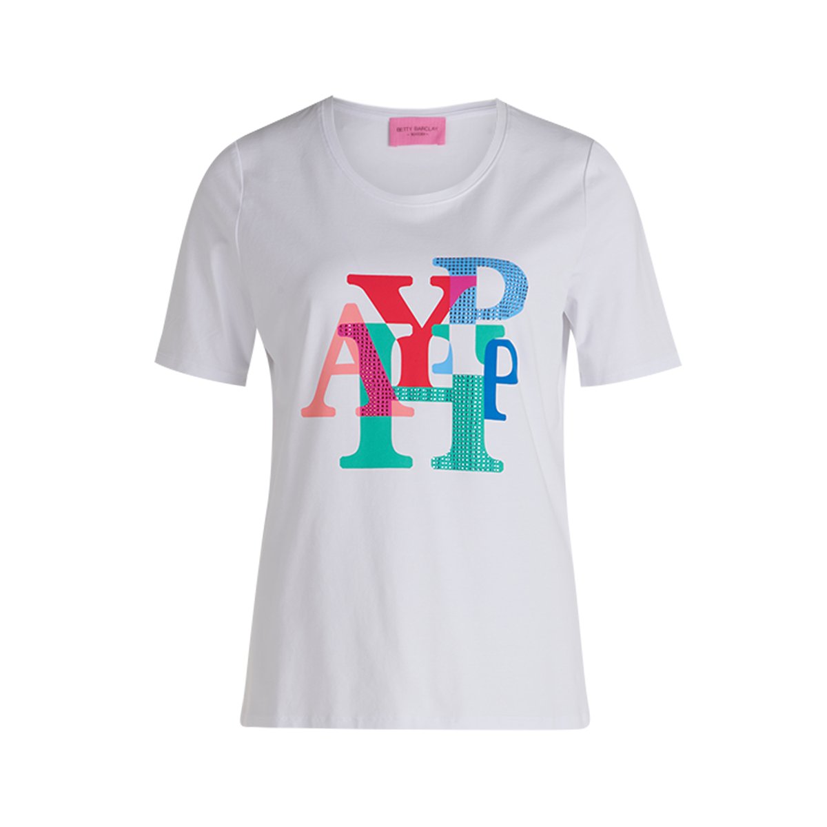 T-shirt basique à impression patch white/varicolored, BETTY BARCLAY