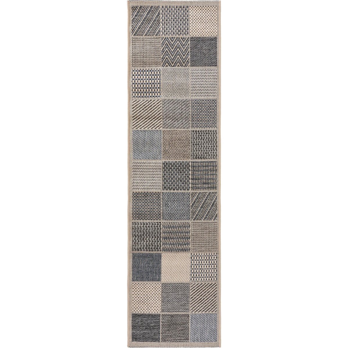Tapis de couloir d'extérieur & intérieur RIVER bleu, BENUTA
