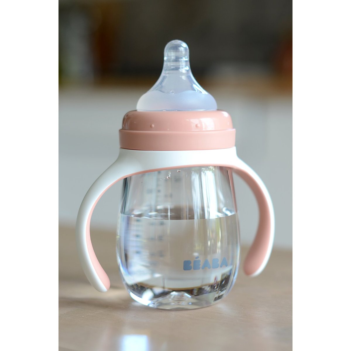 Biberon d'apprentissage 2 en 1 210 ml rose ancienne, BEABA