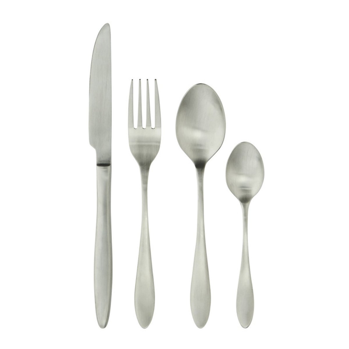 Couverts de table acier inoxydable brossé argent, MADAM STOLTZ