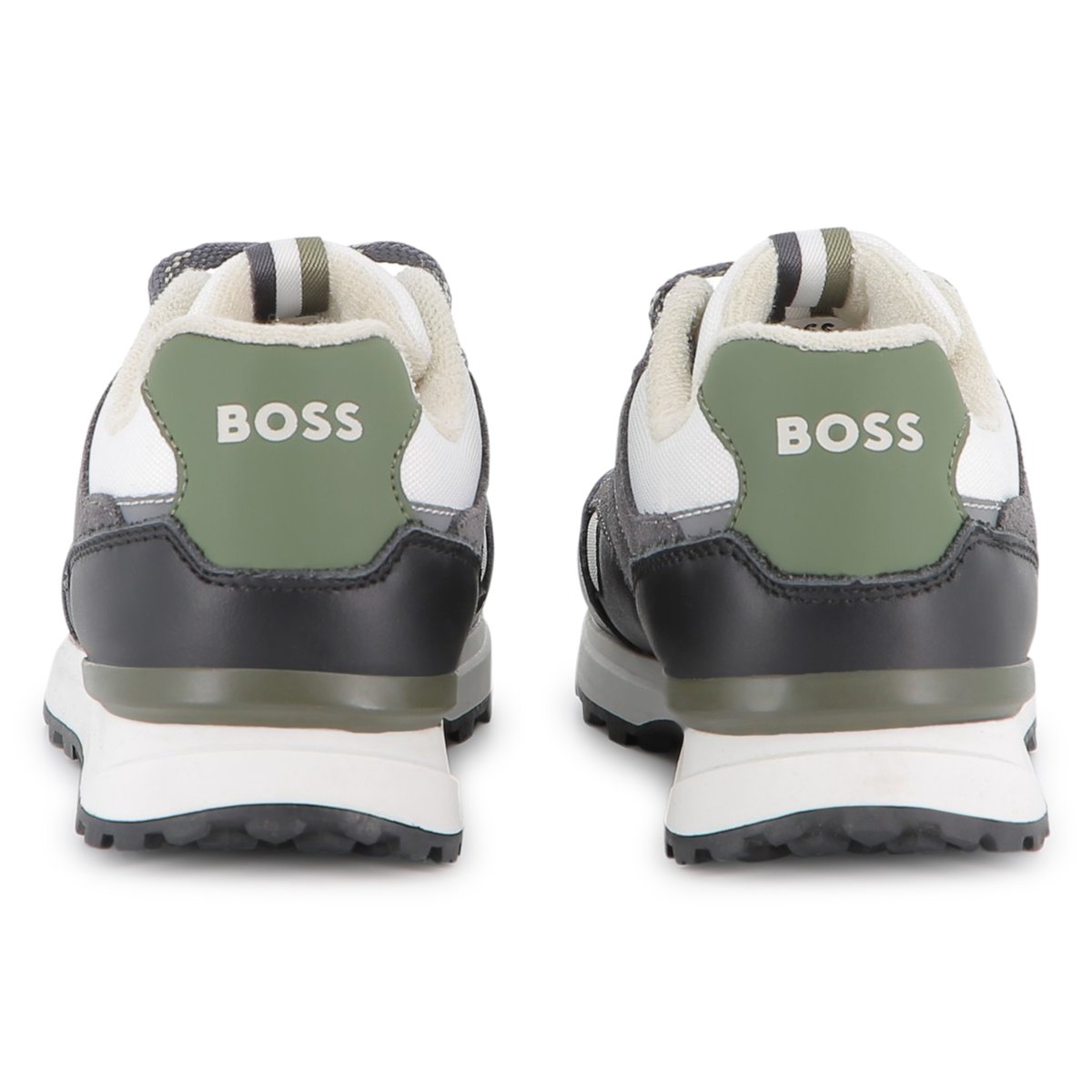 Sneakers stringate black, BOSS KIDSWEAR