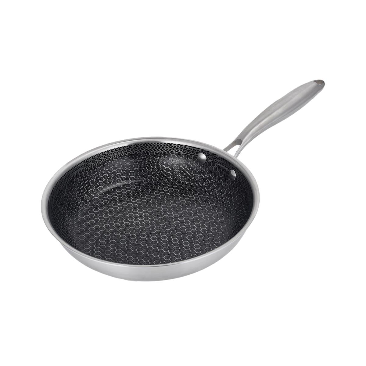 Poêle 24cm triplex - "BlackSteel" couleur unique, LAGUIOLE CUISSON