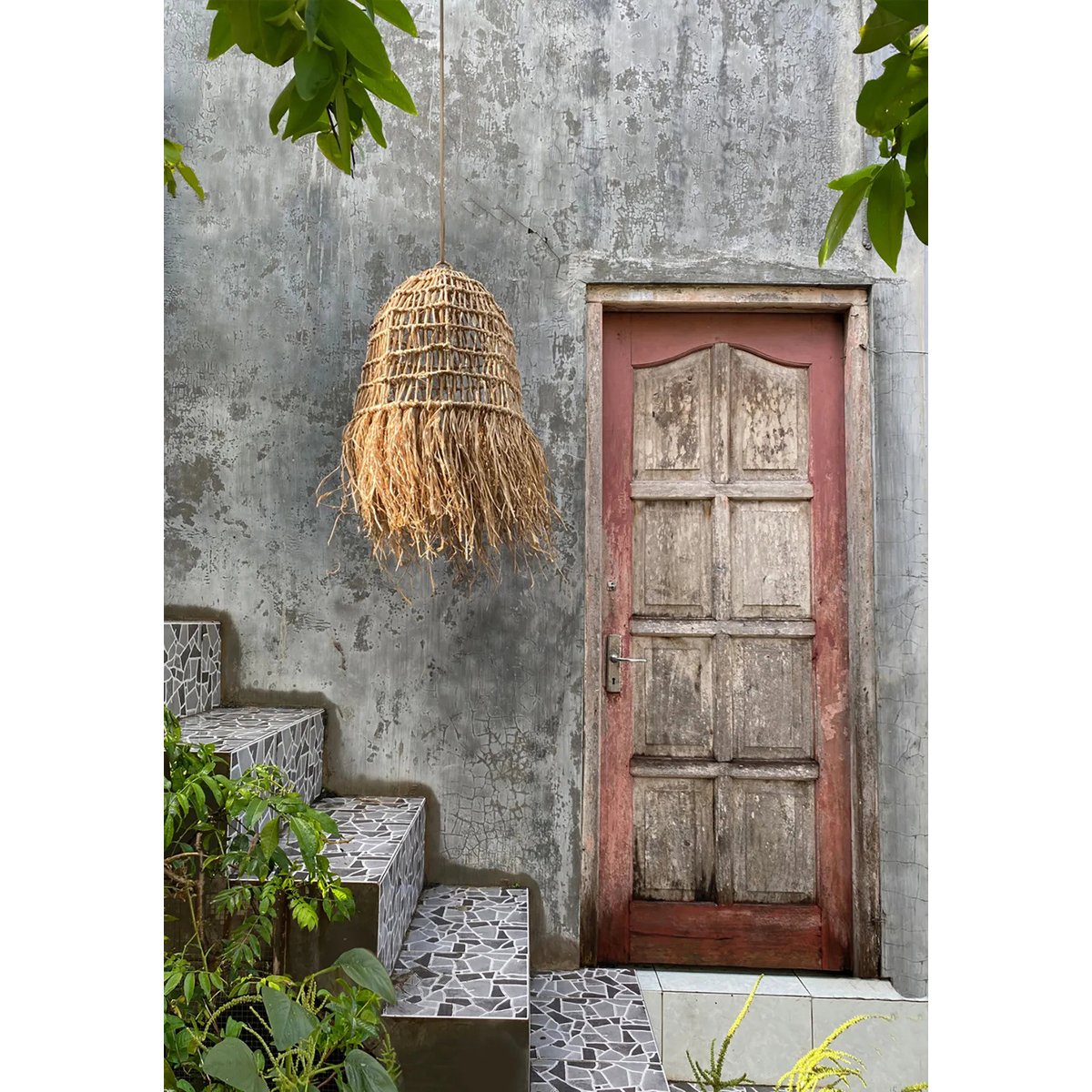 Suspension en herbe mendong CASITA beige, BAZAR BIZAR