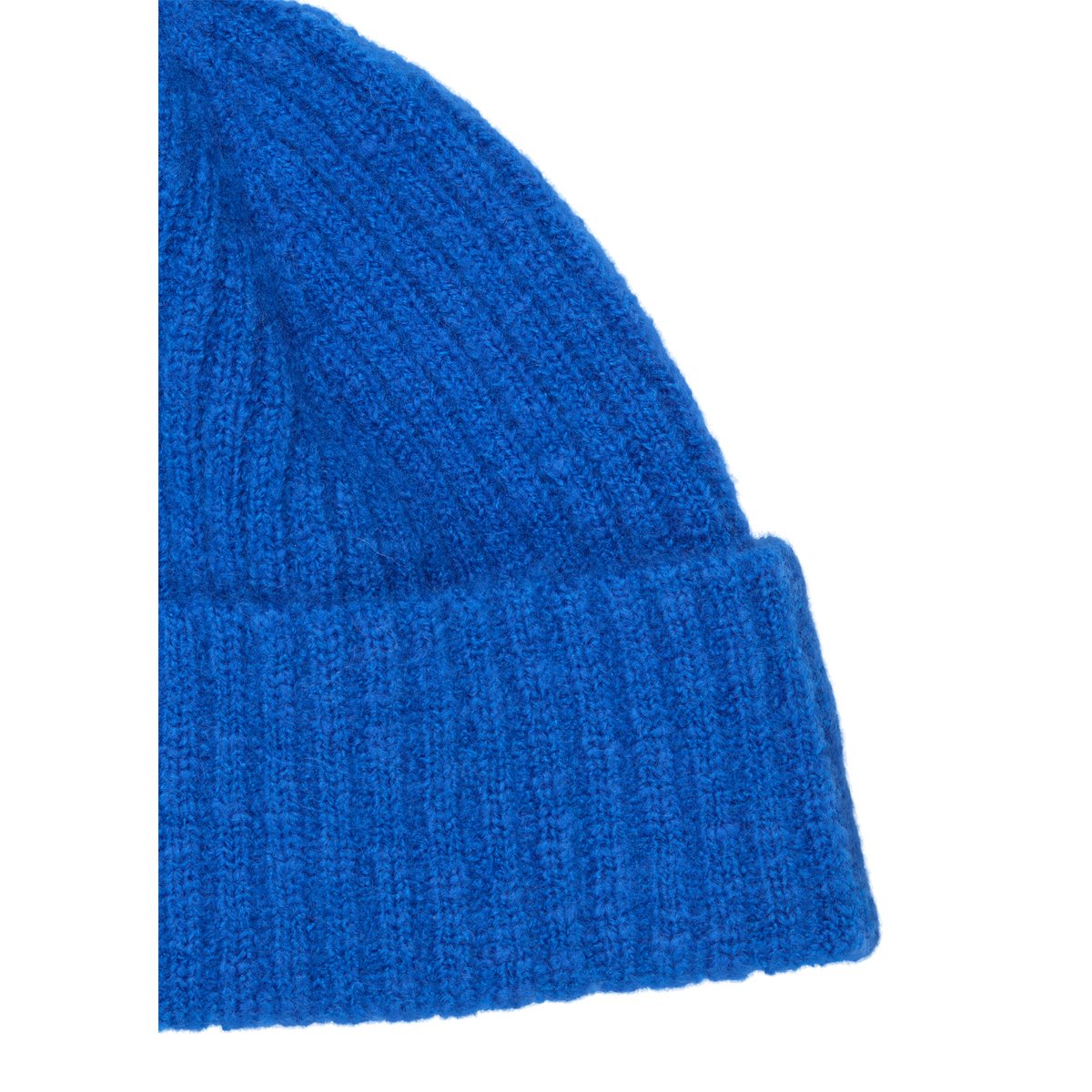 Bonnet en maille bouclée en mélange de laine vierge douce bleu moyen, MARC O’POLO DENIM
