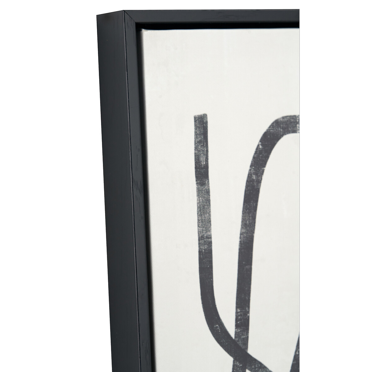Set of 2 60 x 40cm Black Squiggle Print Canvases with Black Frames black/white, ÉDITÉ