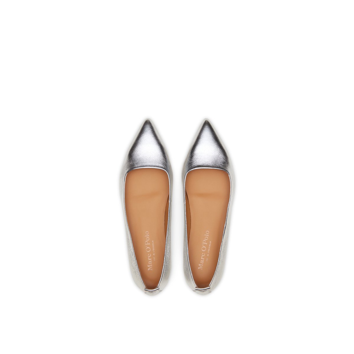 Ballerine en cuir d'agneau noble gris clair, MARC O'POLO
