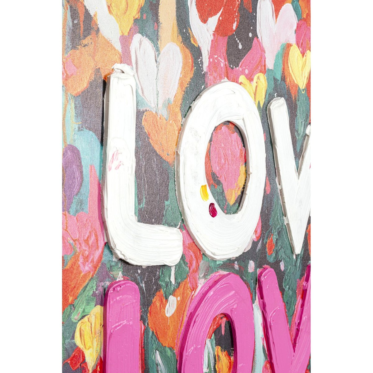 Tableau coeurs à message, LOVE multicolore, KARE DESIGN