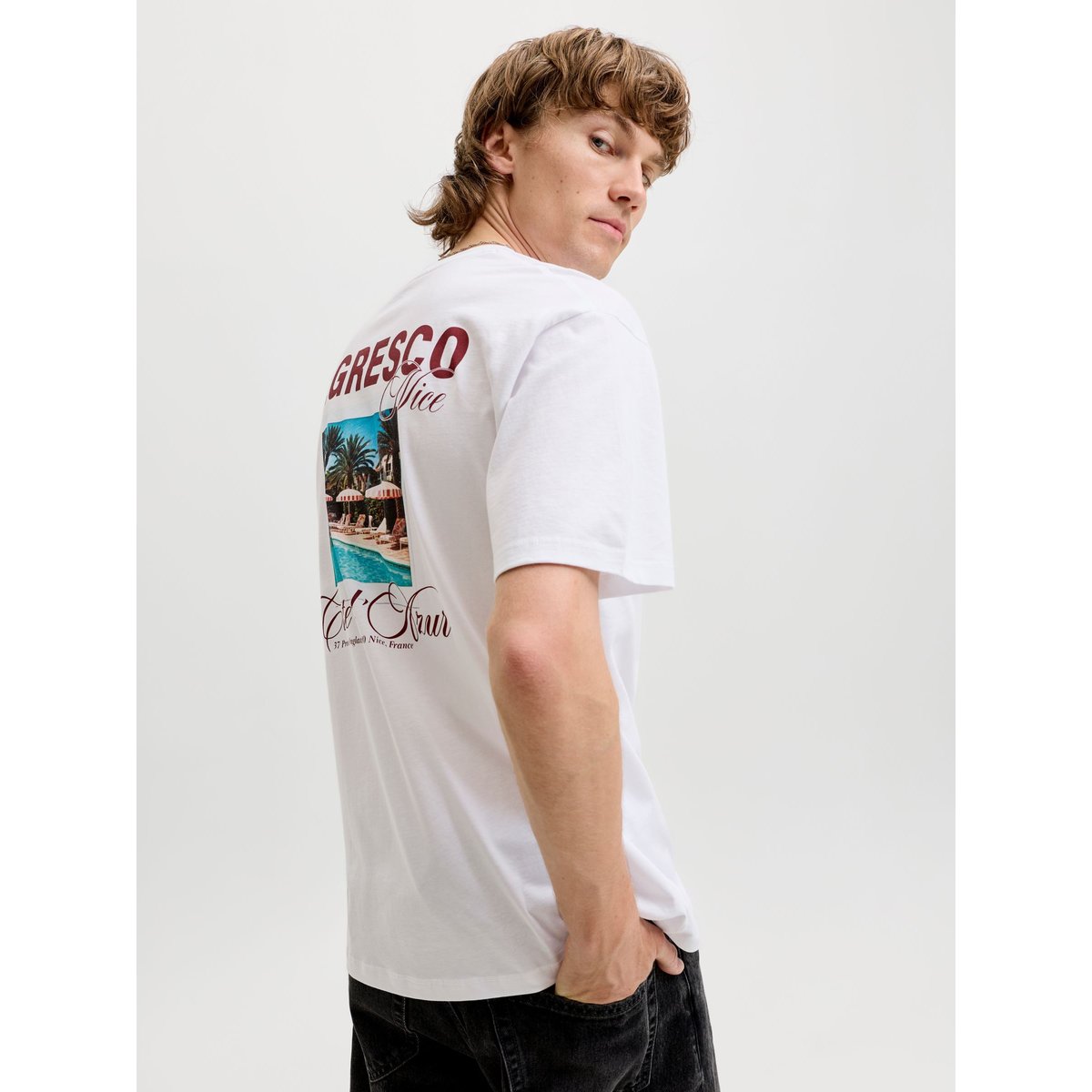 T-Shirt bright white 1, JACK & JONES