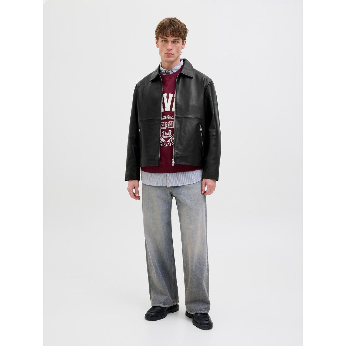 Veste En Cuir black, JACK & JONES