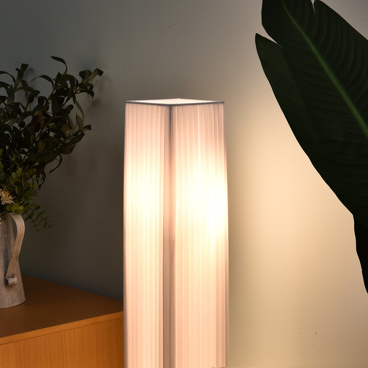 Lampadaire Métal Blanc blanc, HOMCOM