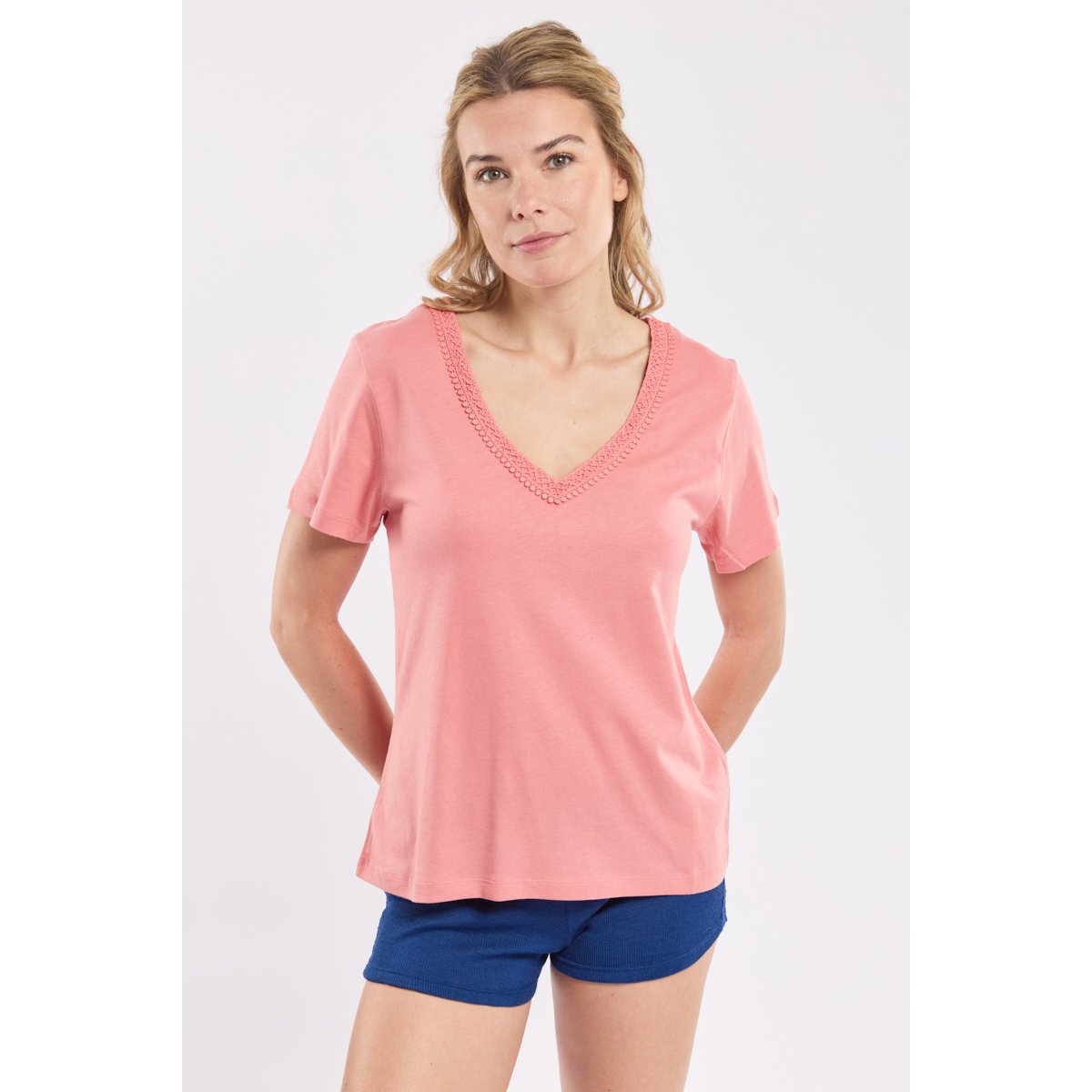 T-shirt homewear en coton et modal lantana, ARMOR-LUX