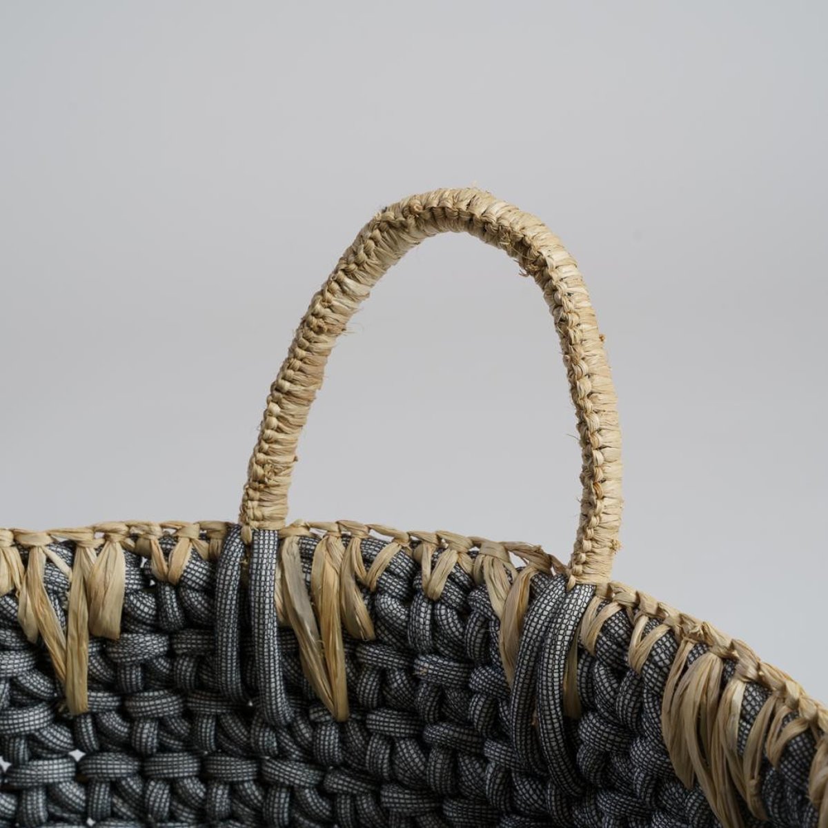 Grand panier en corde bleu XL EIKA gris, WANDA COLLECTION