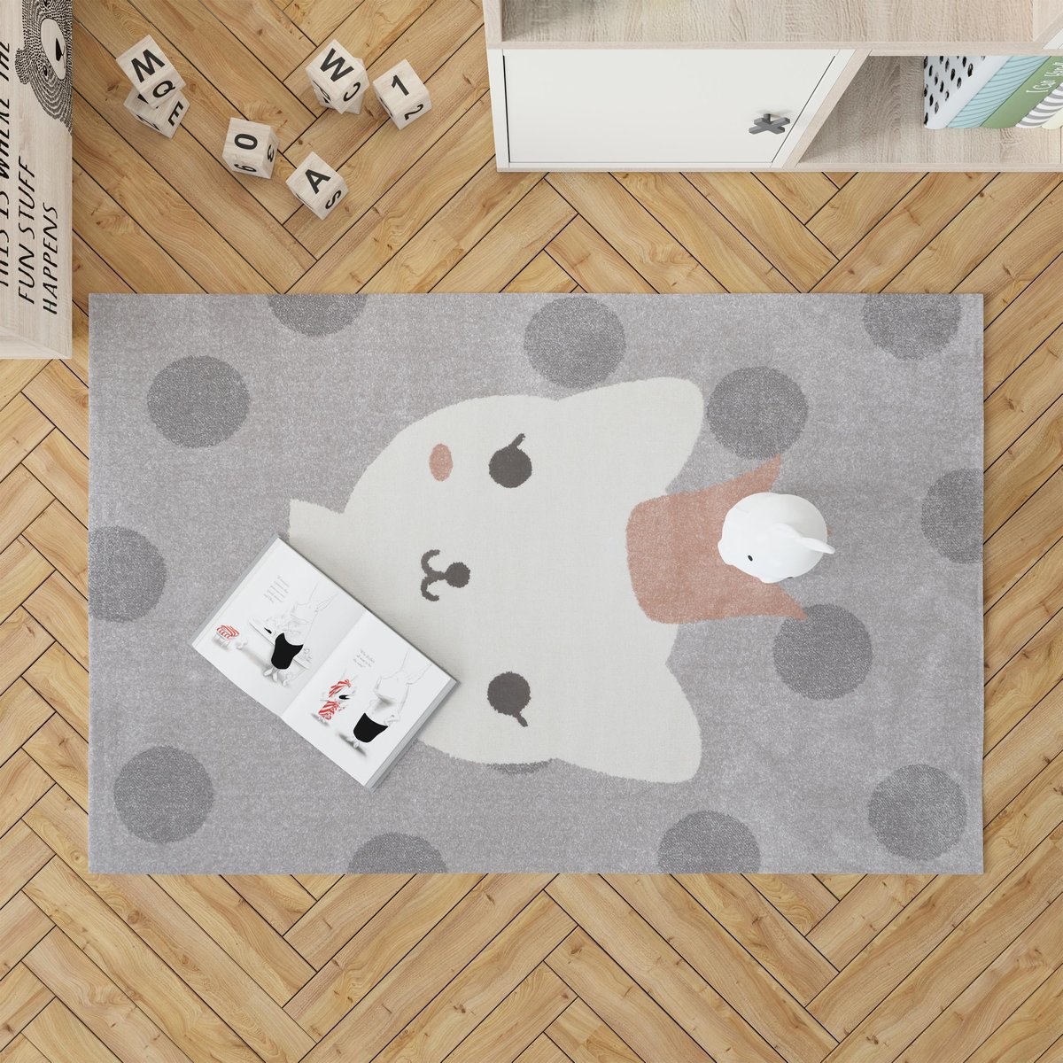Tapis enfant princesse LOLA POLKA multicolore, NATTIOT