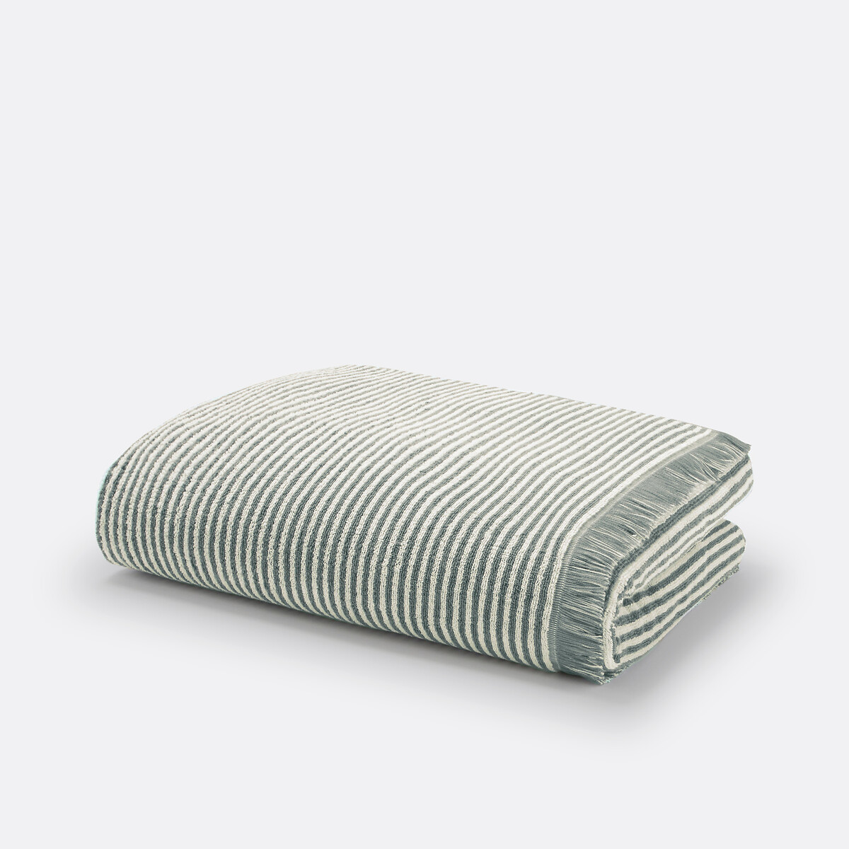 Maxi drap de bain éponge rayée Malo céladon, LA REDOUTE INTERIEURS
