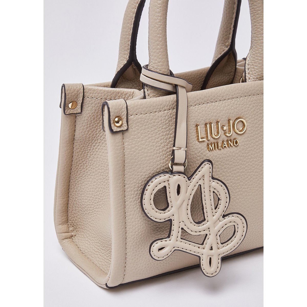 Mini sac avec bandoulière jacquard blanc, LIU JO