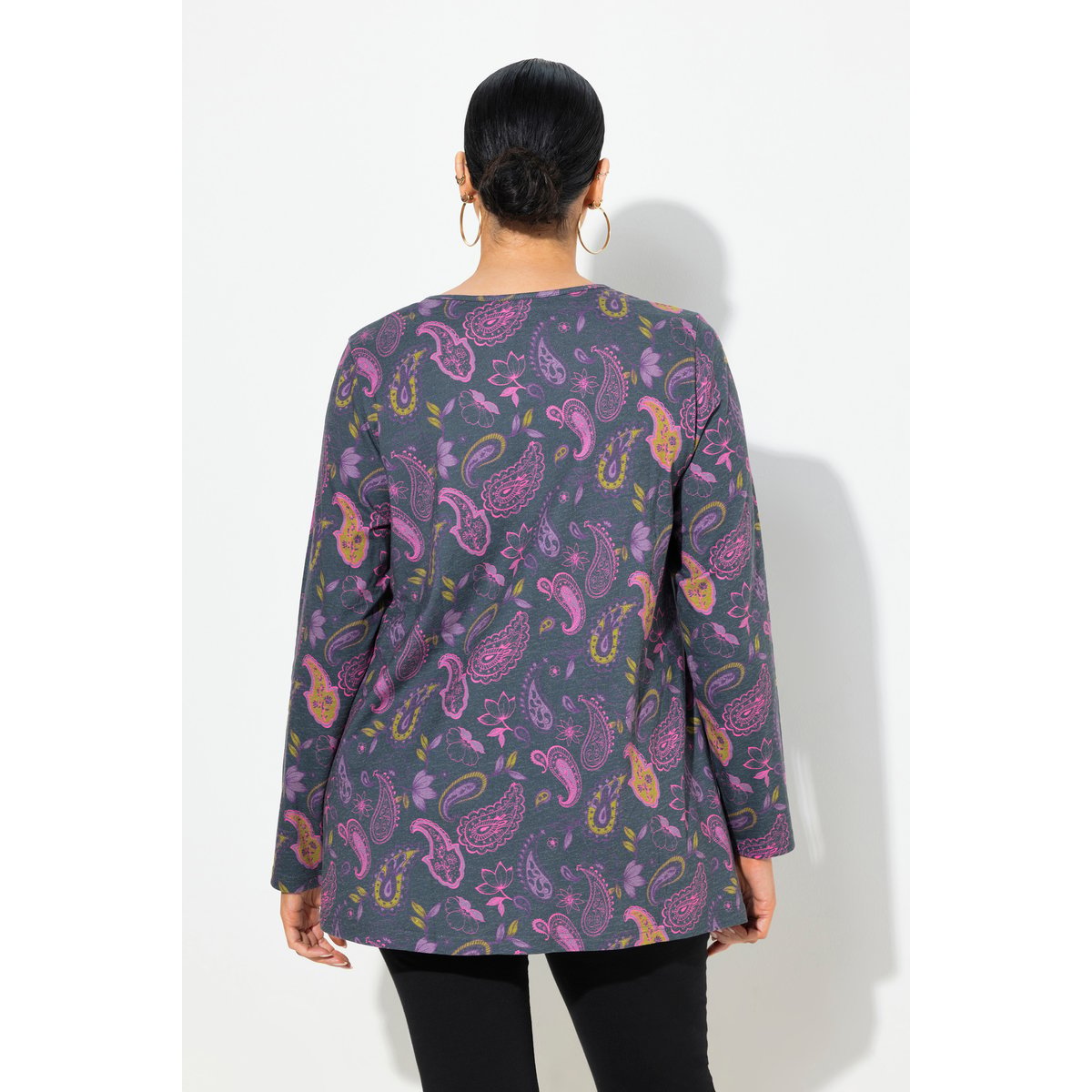 T-shirt col rond avec découpe trou marine, ULLA POPKEN