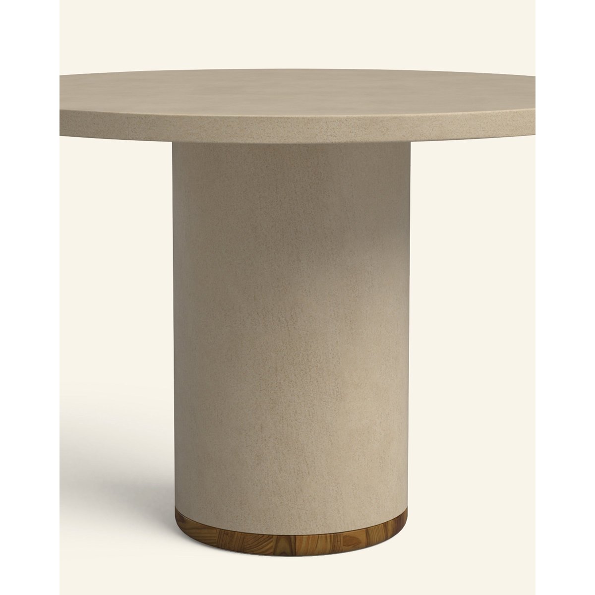 Table à manger en microciment couleur terre 110 cm - JARA sable, HANNUN