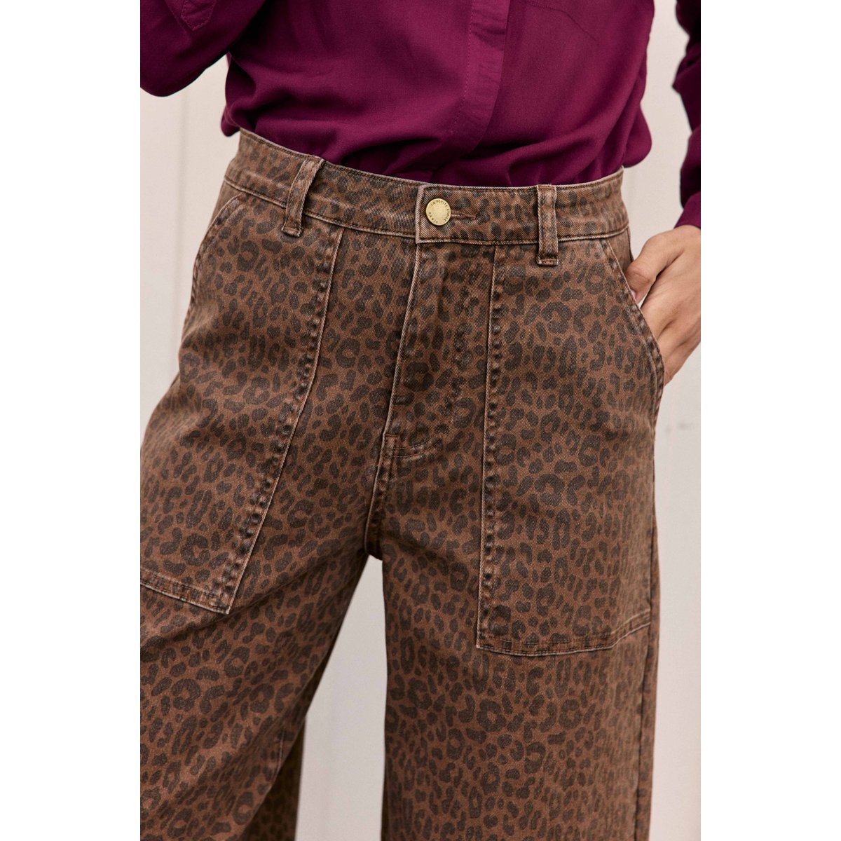 PANTALON imprimé animalier PELYAN 08-leopard, LA PETITE ETOILE