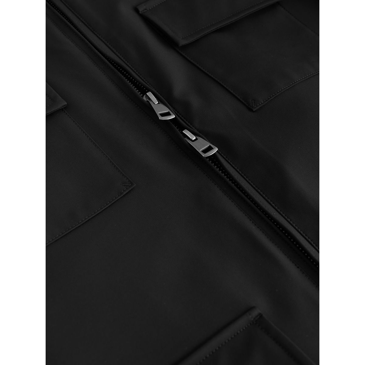 Veste à quatre poches en tissu hydrofuge noir, NEXT