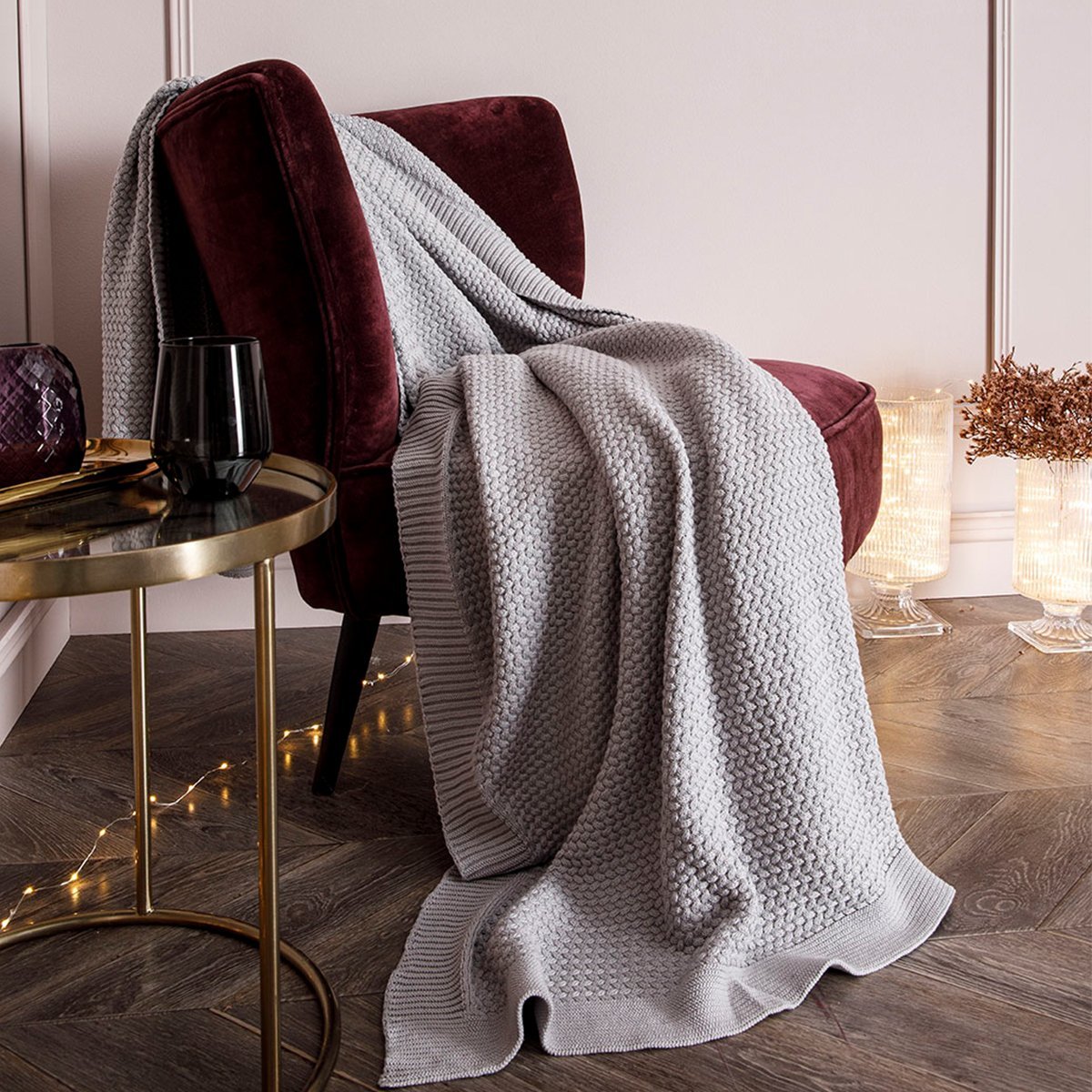 Plaid Bohème gris, ANNE DE SOLENE