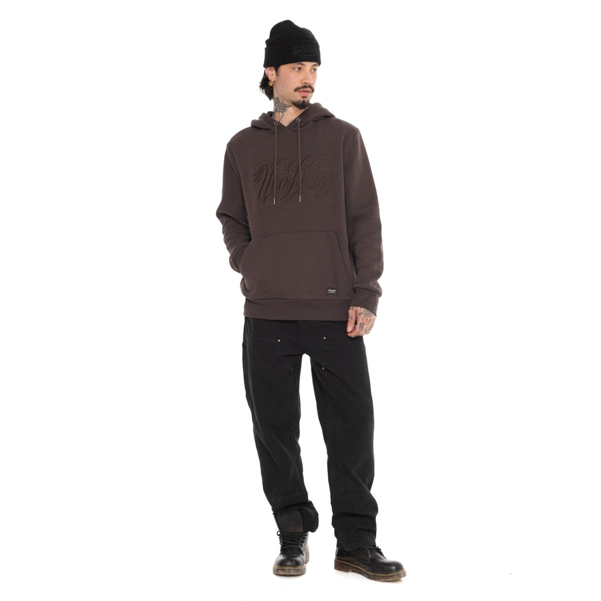 Sweatshirt coton RUBEN marron, VON DUTCH