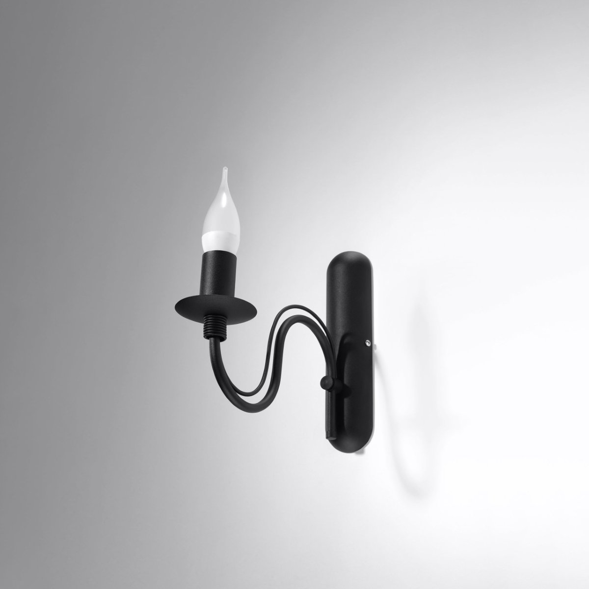 Applique Acier Noir E14 1 Minerwa noir, EDEN