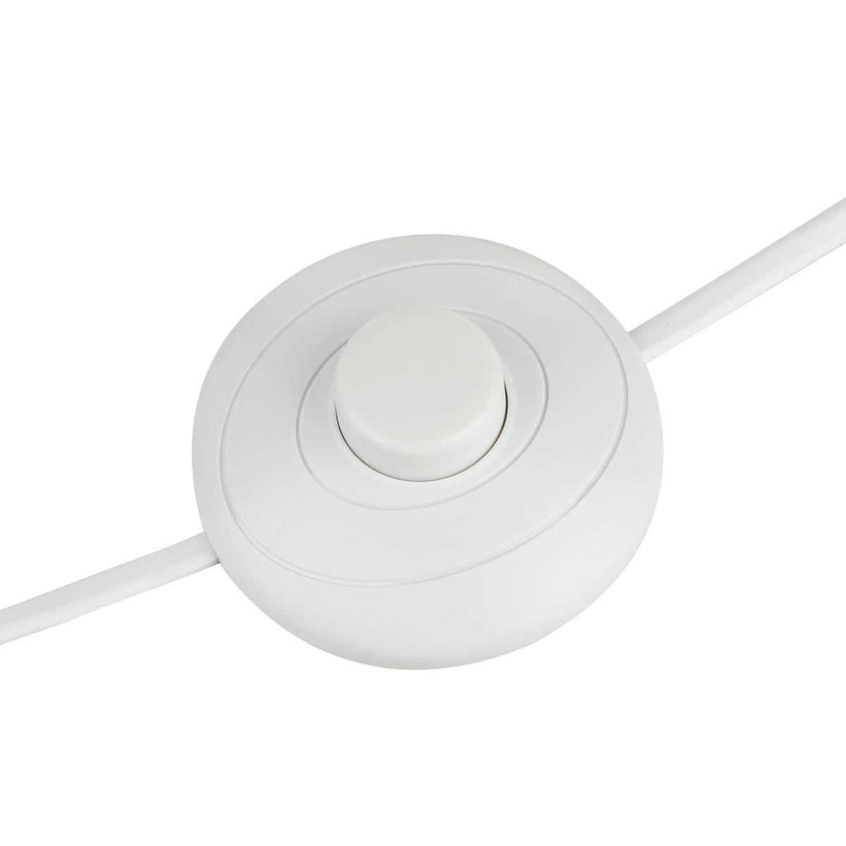 Lampadaire droit abat-jour lin LEO blanc, ATMOSPHERA