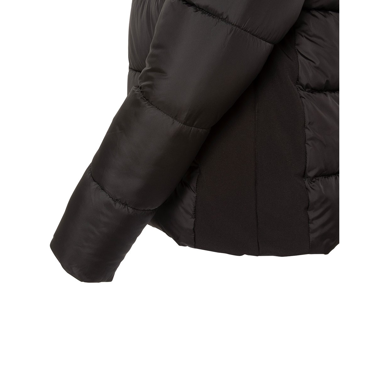 Blouson à capuche bi-matière noir, SCHOTT