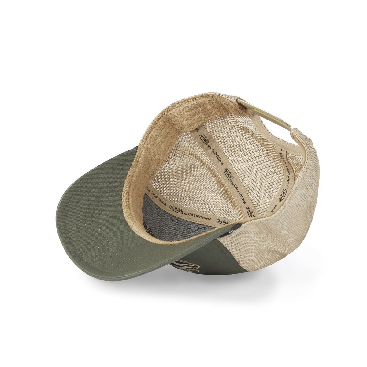 Casquette Trucker S-CURVED kaki foncé/beige, VON DUTCH