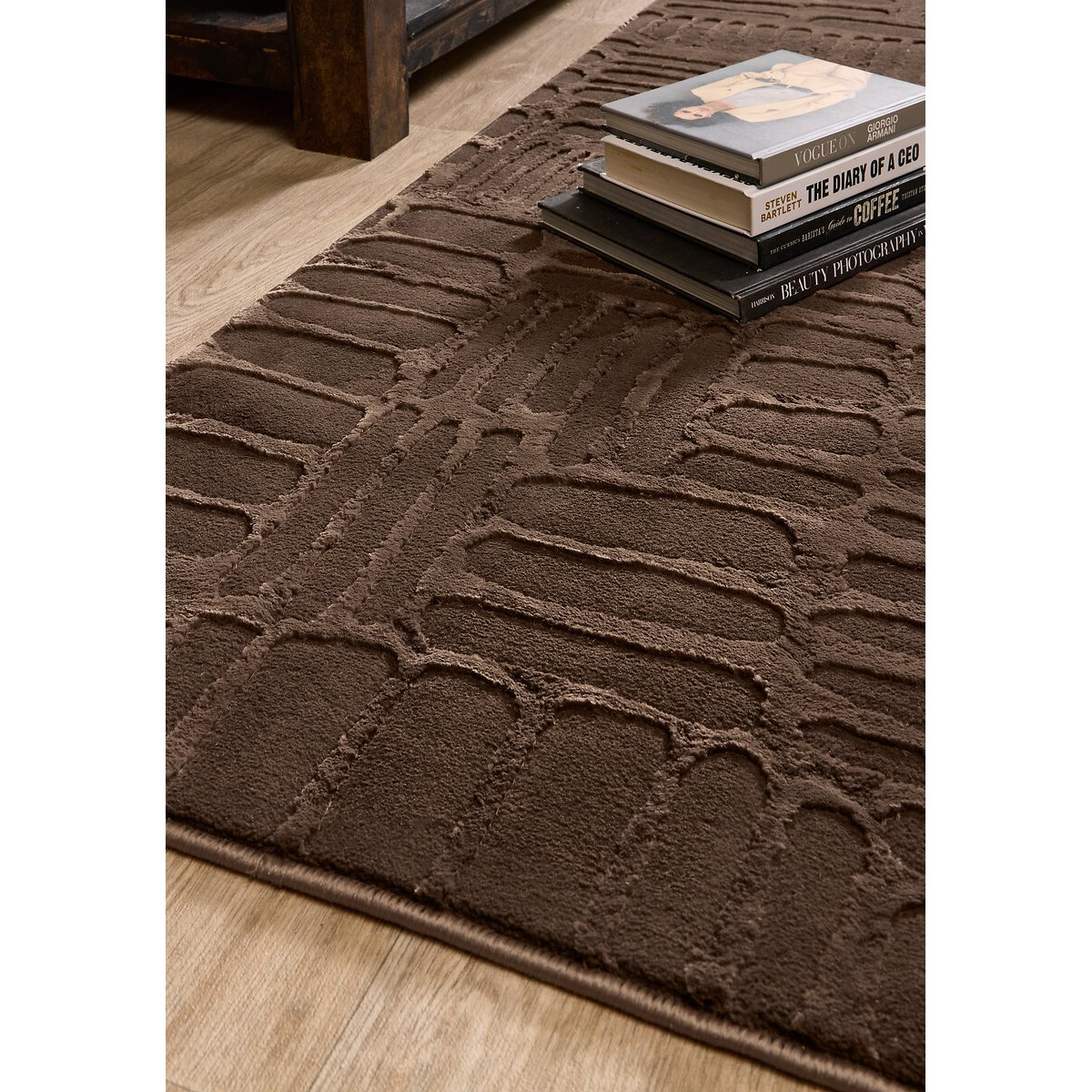 Pathway Abstract Style Runner Rug chocolate, ORIGIN