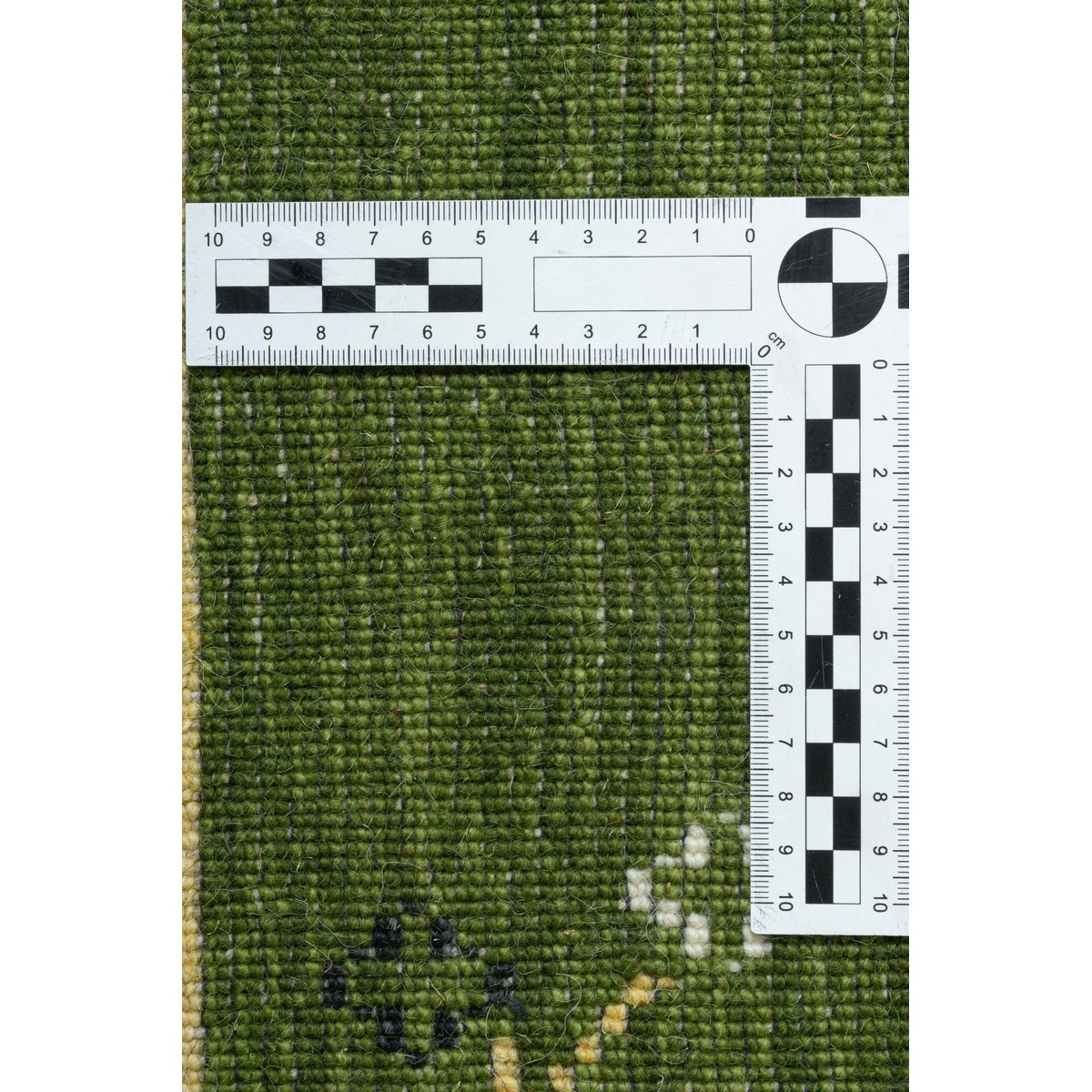 Tapis en laine vierge tissé à la main - Lori Super Gold vert, THEKO