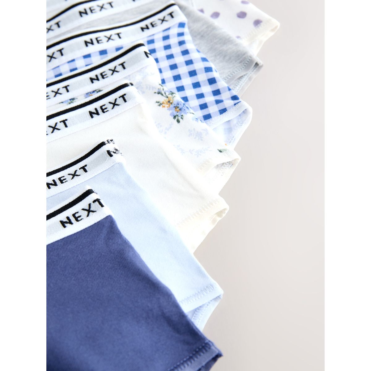 Culotte en coton à logo, lot de 7 bleu/blanc, NEXT
