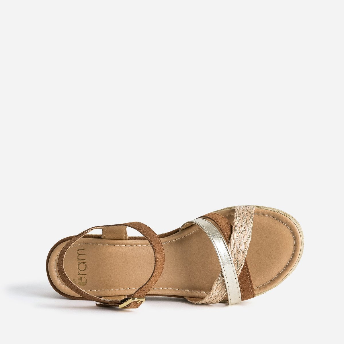 Sandale À Talon en cuir OBLETTE camel, ERAM