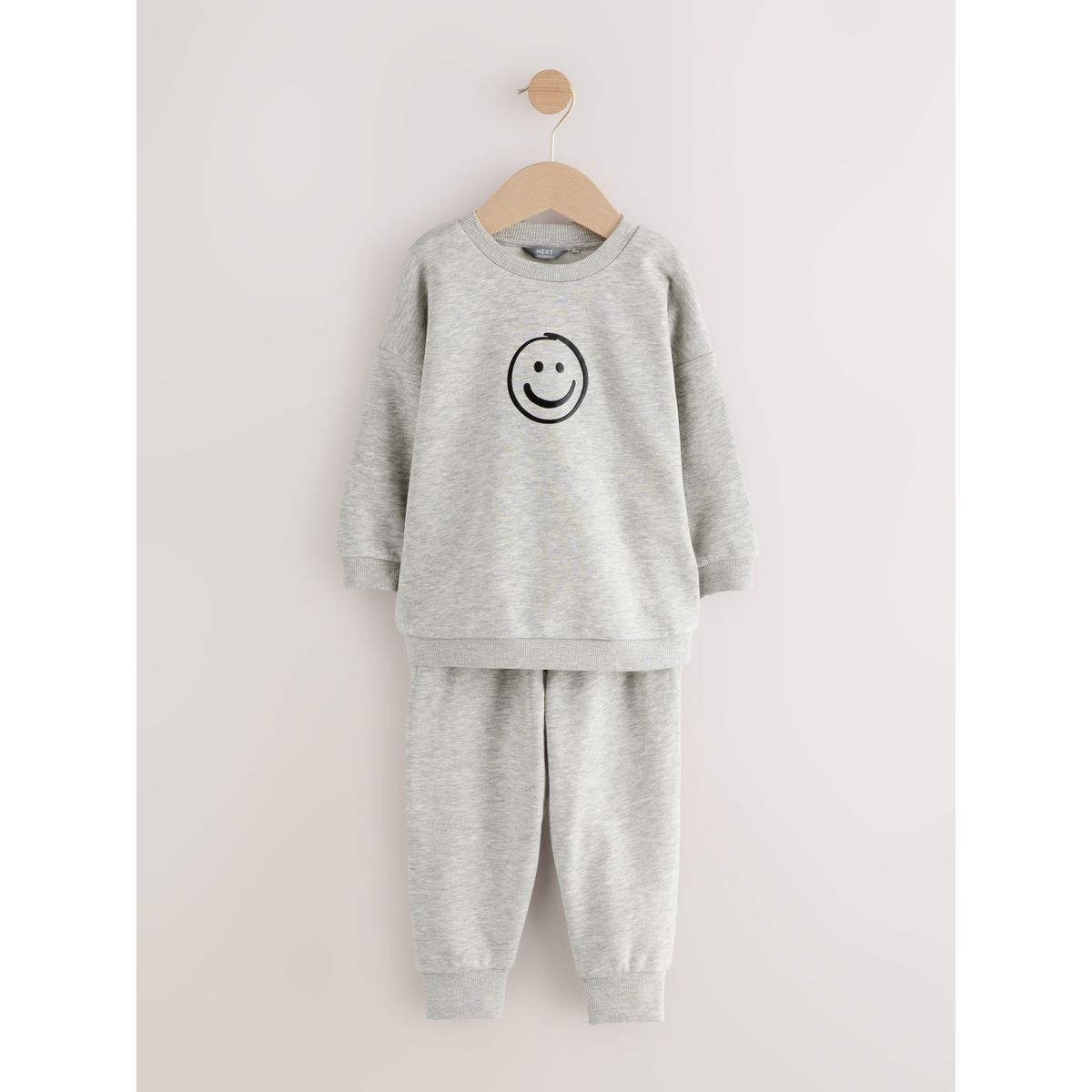 Sweat ras du cou et pantalon de jogging gris chiné, NEXT