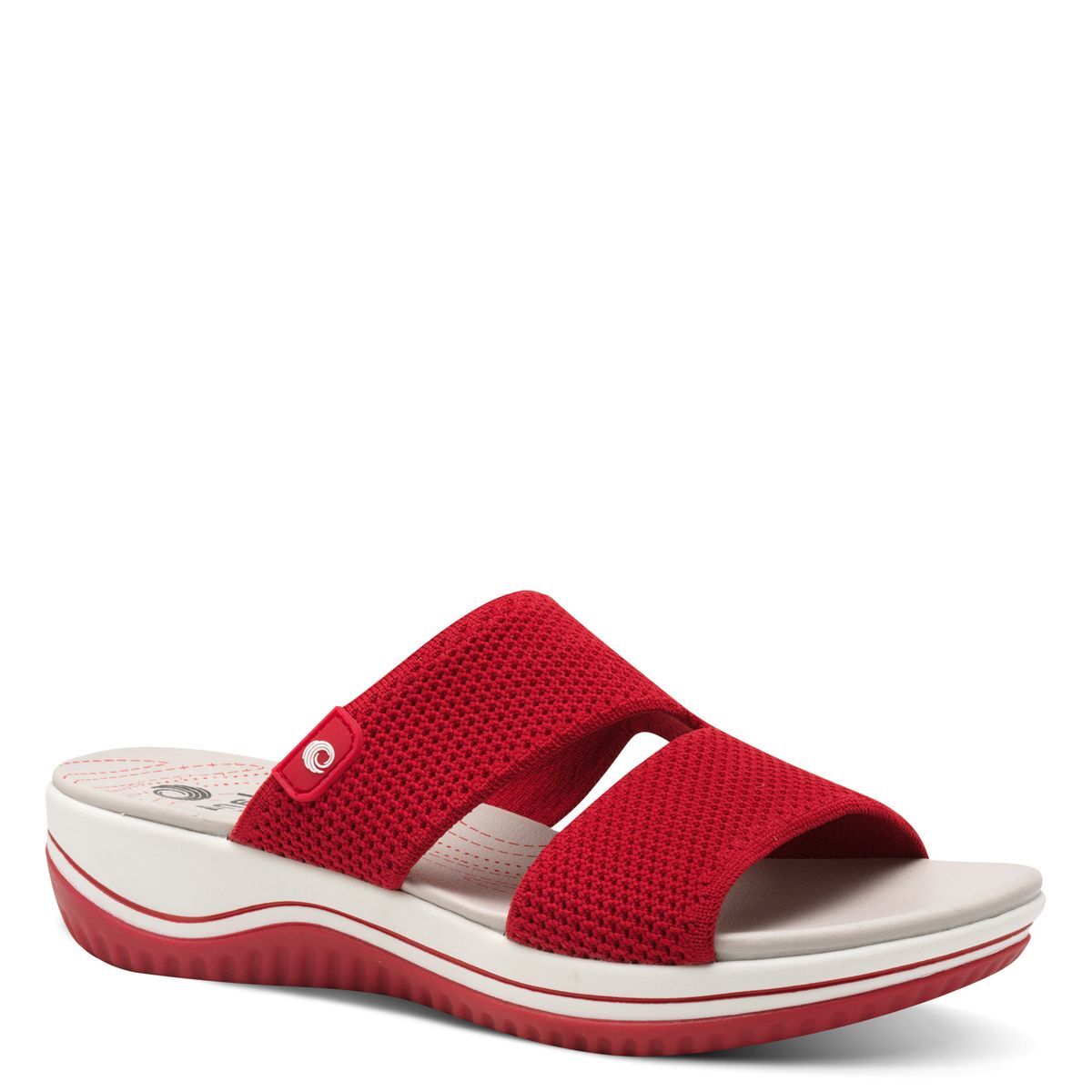 Coshy Original – Die Hallux-freundliche Pantolette talon bloc rouge, JANA