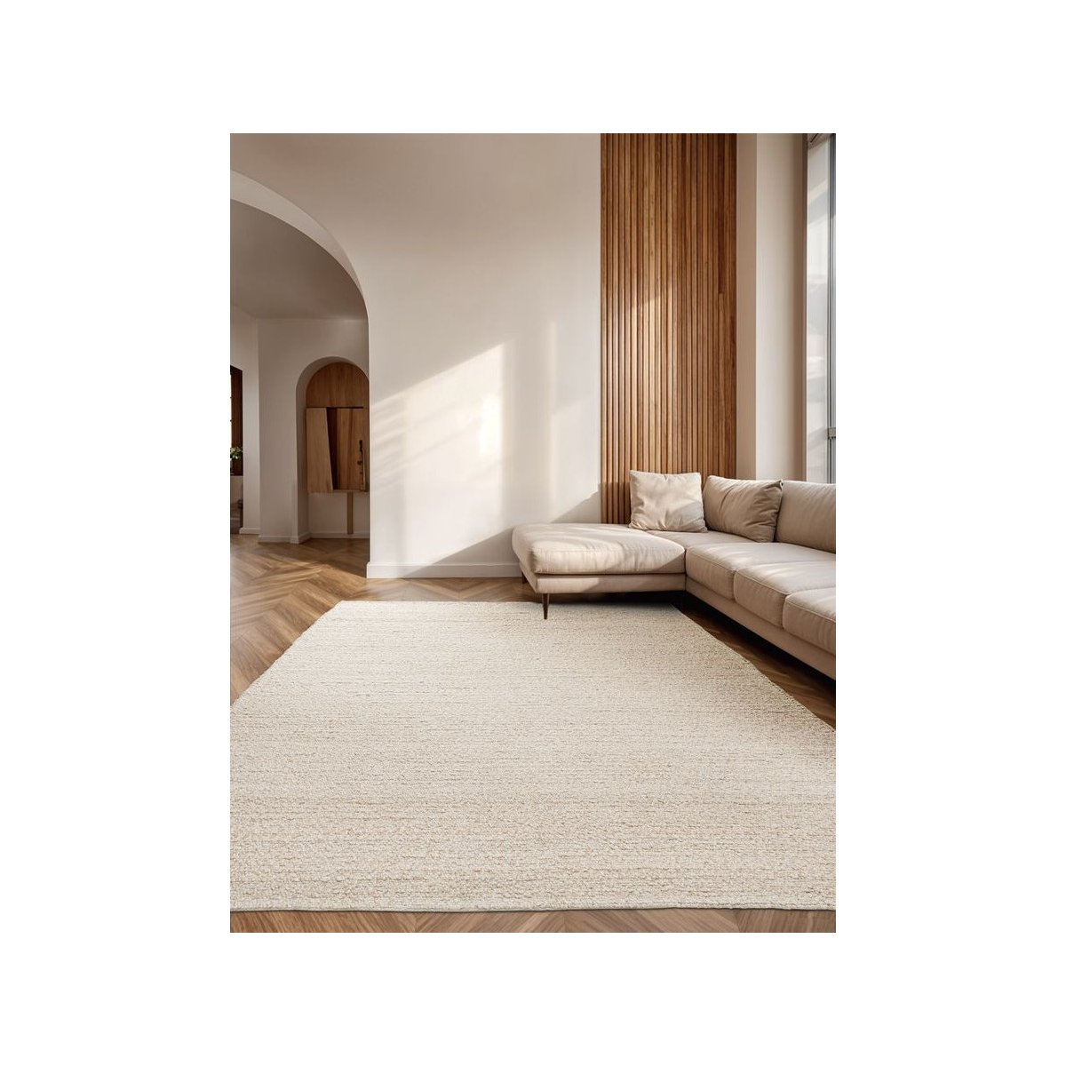Tapis poils  style naturel, OSCAR beige, BOBOCHIC