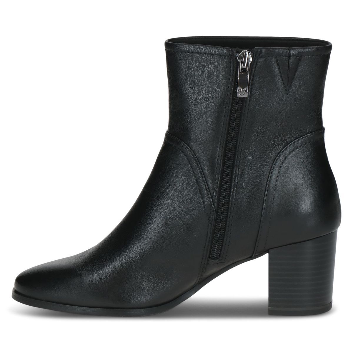 Bottine en cuir noir nappa, CAPRICE