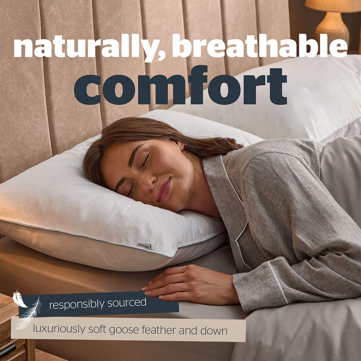 Goose Feather & Down Pillow white, SILENTNIGHT