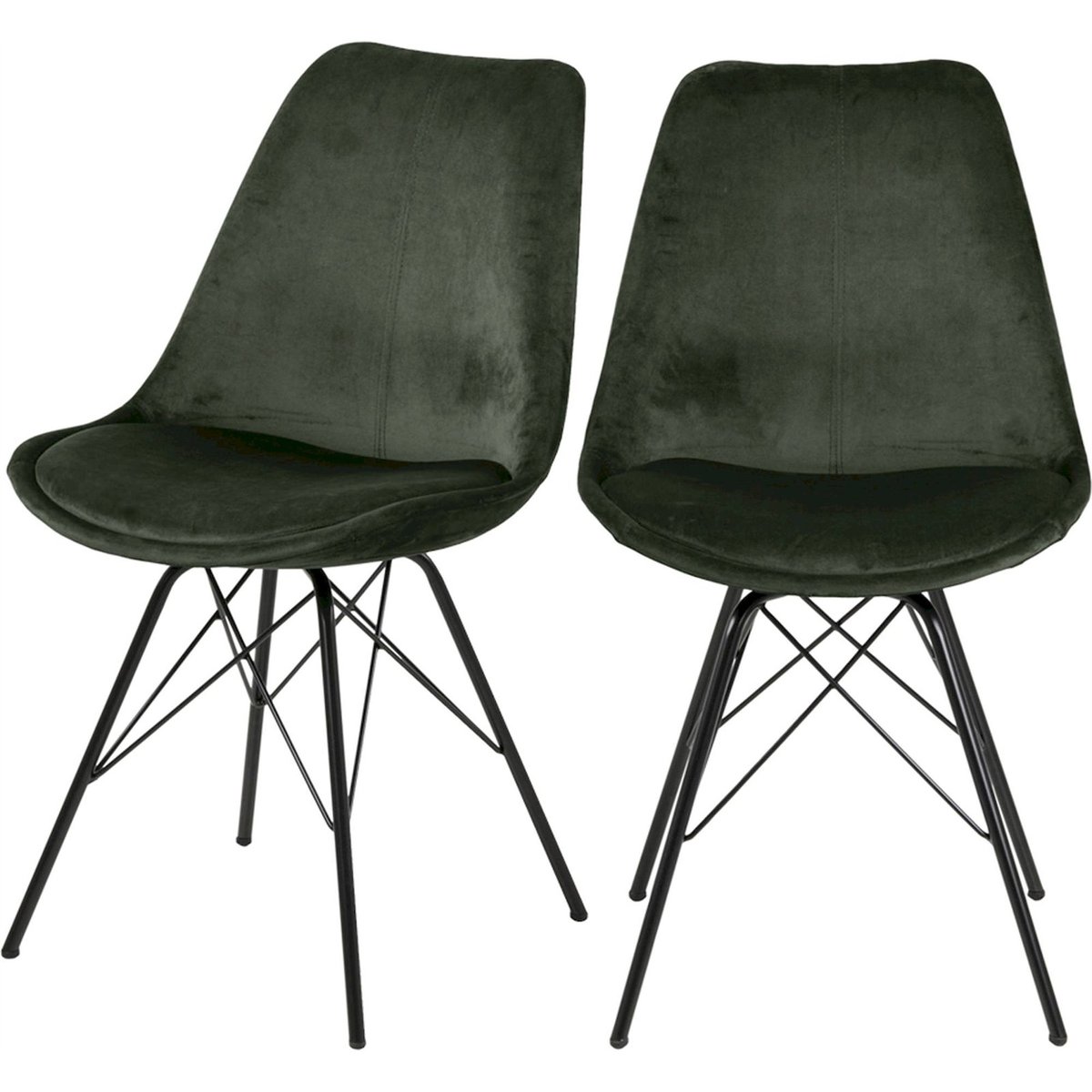 Chaise velours collection SAPODILLA vert foncé, RECOLLECTION