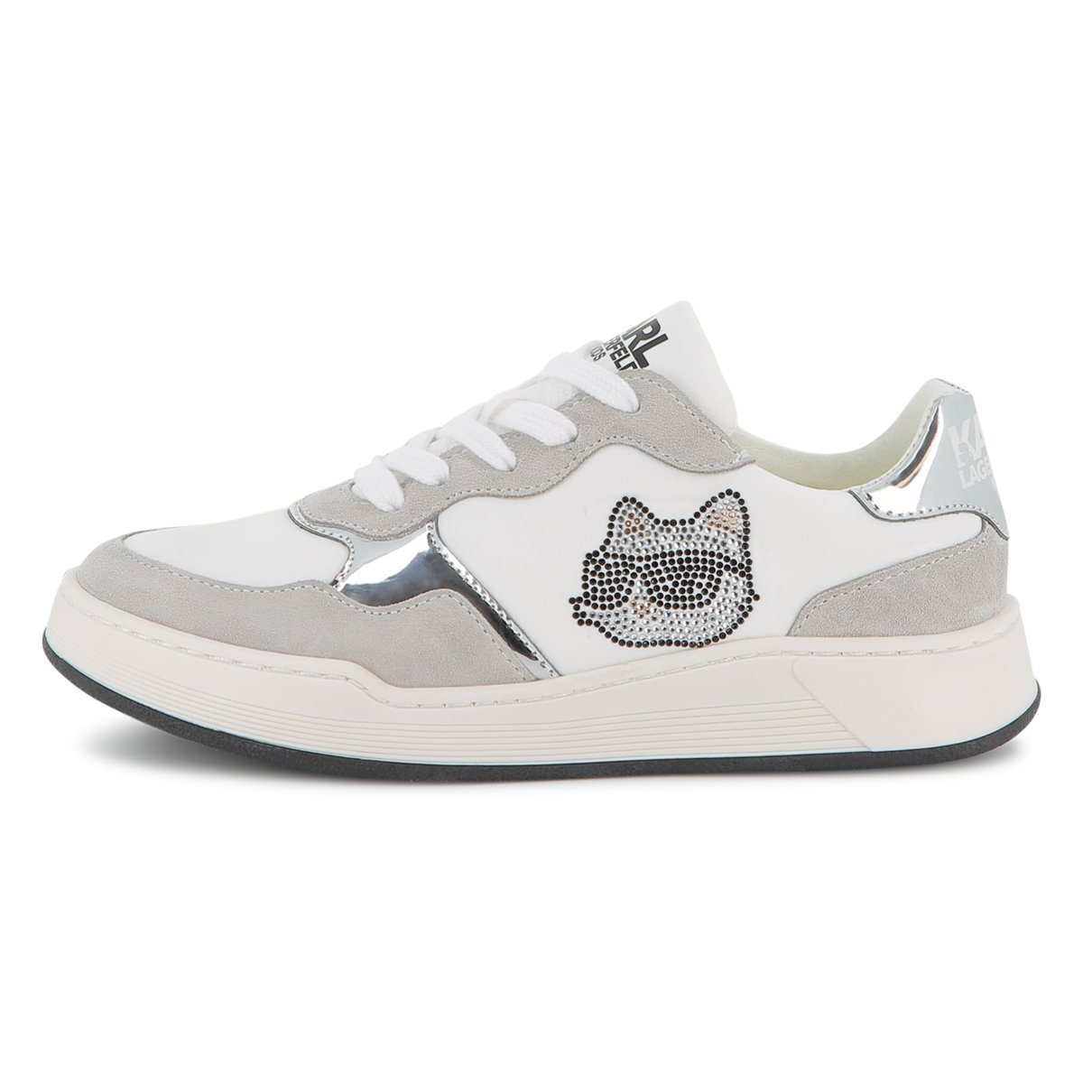 Sneakers basse stringate blanc, KARL LAGERFELD KIDS