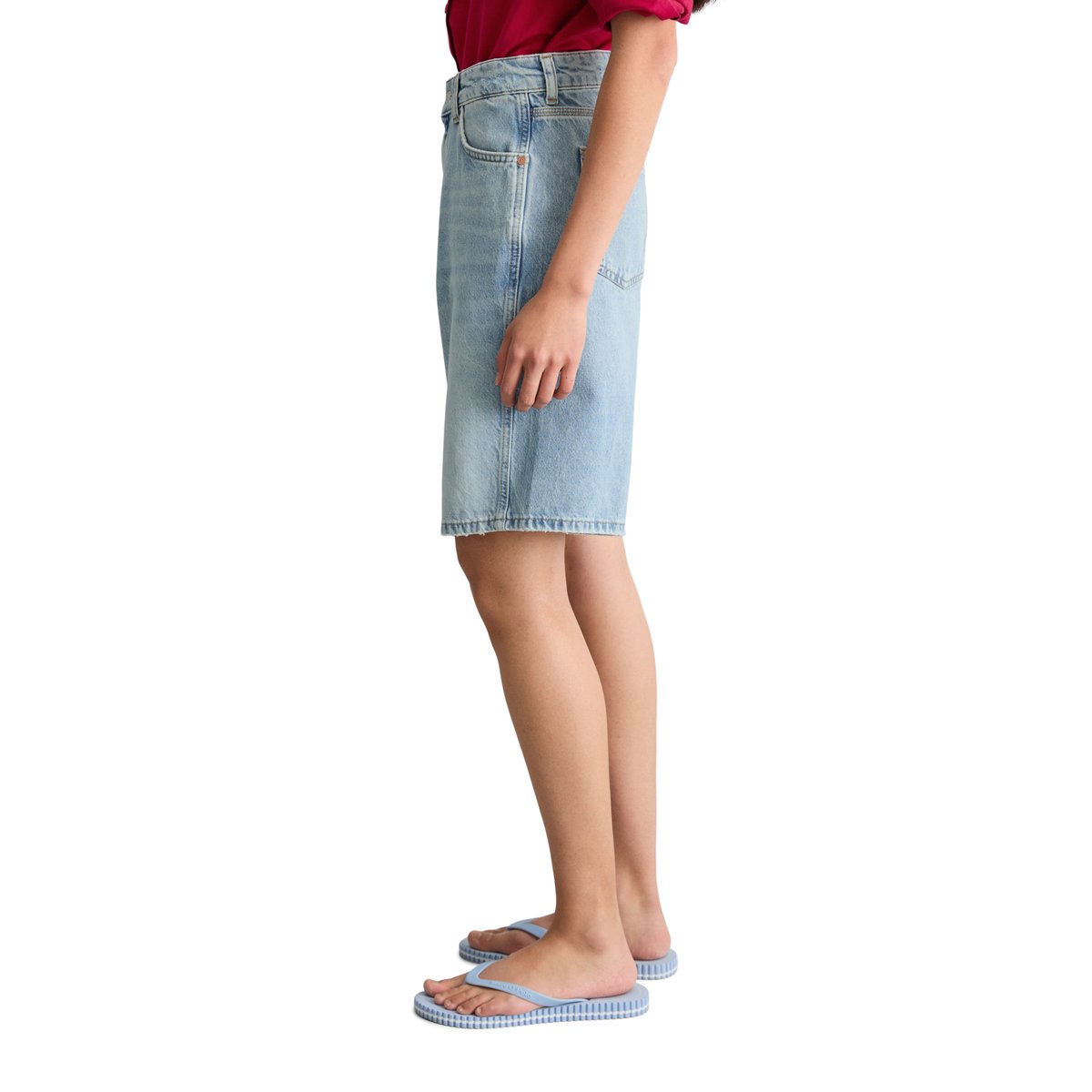 Bermuda-Jeans modèle Jonnda relaxed en coton organique bleu, MARC O’POLO DENIM