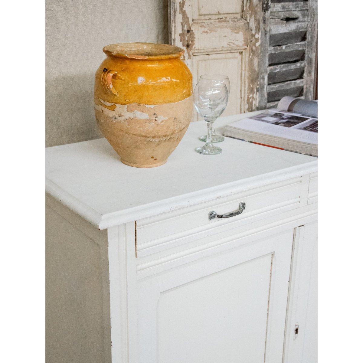 Buffet Parisien en bois Gilbert N°562 - Bon état blanc, DEBONGOUT