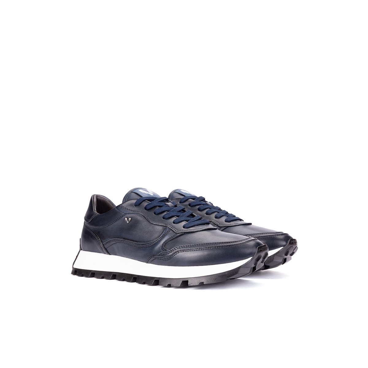 Baskets cuir Parkway blue, MARTINELLI
