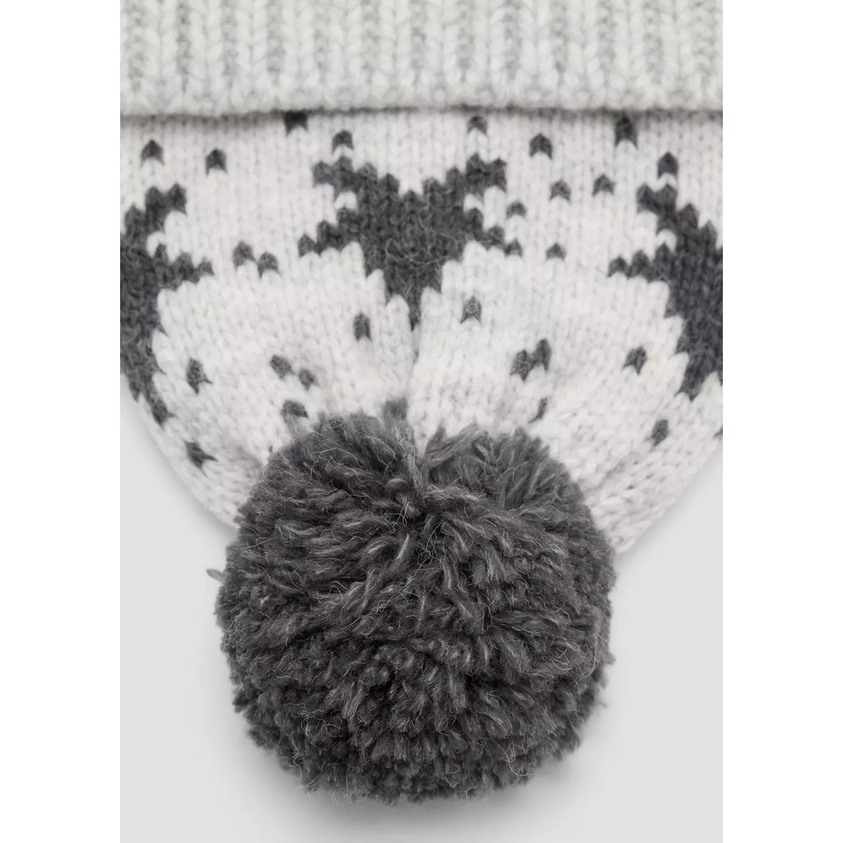 Bonnet en maille étoiles gris, MANGO BABY