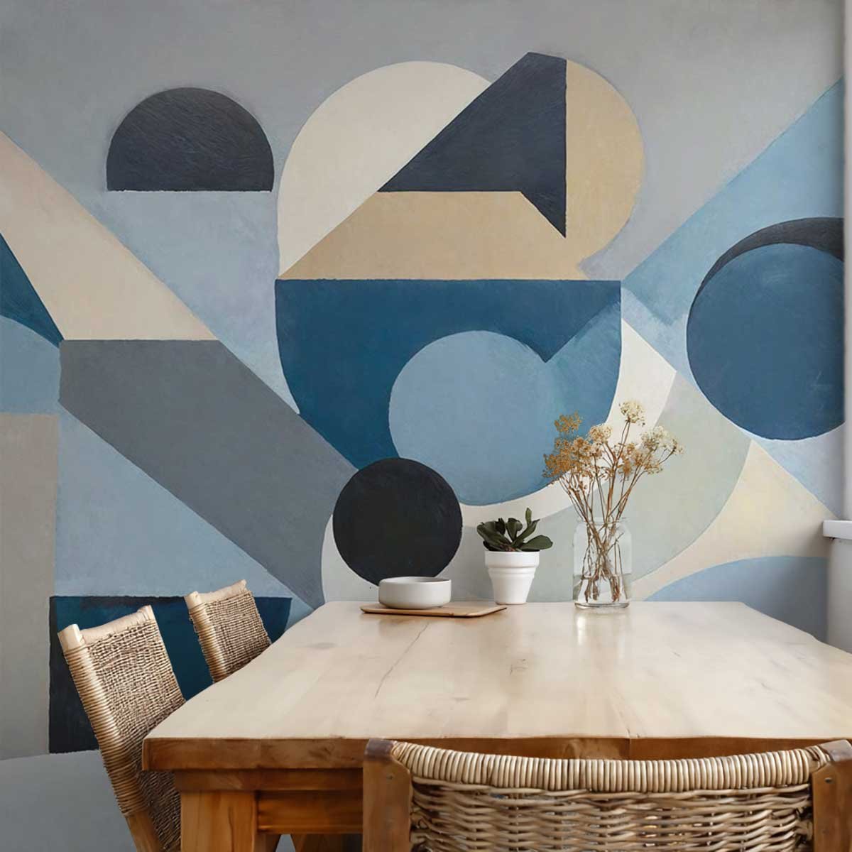 Papier peint Équilibre Bleu bleu, HEXOA