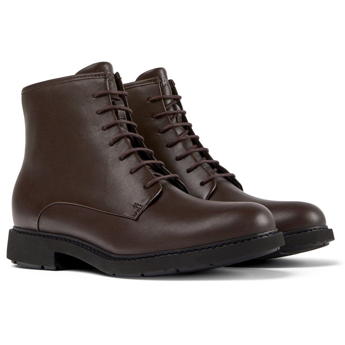Derbies À Lacets Cuir Neuman marron foncé, CAMPER